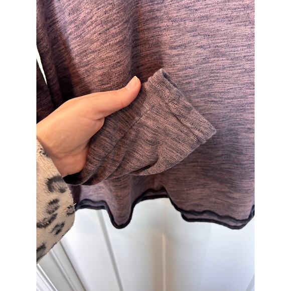 Free People FP Beach Cocoon Cowl Neck Pullover One Body Sweater Heather Purple - Picture 7 of 12